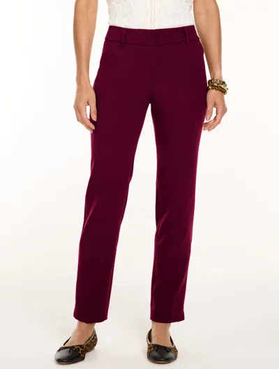 Talbots Hampshire Straight Ankle Pants - Rich Burgundy - 2