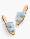 Talbots Hannah Frayed Denim Slides - Light - 10m  In Light Denim