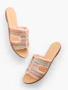 Talbots Hannah Frayed Straw Slides - Natural - 11m  In Natural