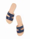 Talbots Hannah Vachetta Leather Slides - Blue - 9m