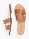 Talbots Hannah Vachetta Leather Slides - Havana Tan - 11m