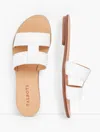 Talbots Hannah Vachetta Leather Slides - White - 7m