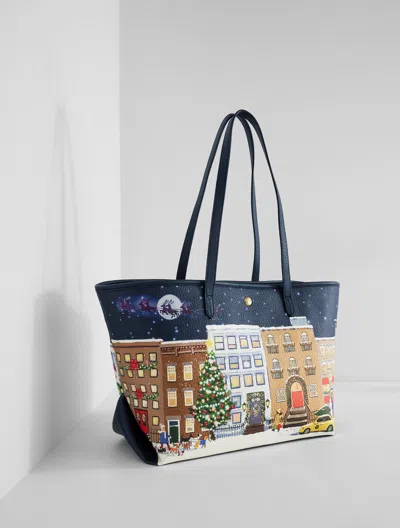 Talbots Harper Happy Holidays Tote - Indigo - 001  In Purple