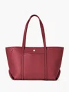 Talbots Harper Pebble Leather Tote - Port Wine - 001  In Burgundy