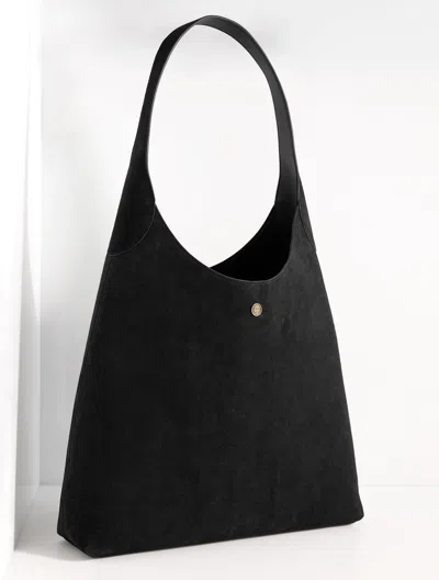 Talbots Hayden Suede Large Hobo Bag - Black - 001