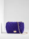 Talbots Hayes Quilted Suede Crossbody - Brilliant Purple - 001
