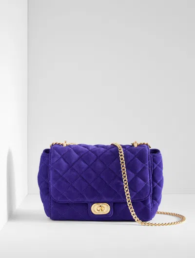 Talbots Hayes Quilted Suede Crossbody - Brilliant Purple - 001