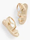 Talbots Hester Metallic Nappa Espadrille Sandals - Gold - 9m
