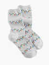 Talbots Holiday Lights Trouser Socks - Grey Sky Heather - 001  In Gray