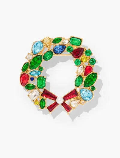 Talbots Holiday Wreath Brooch - Red/gold - 001  In Multi