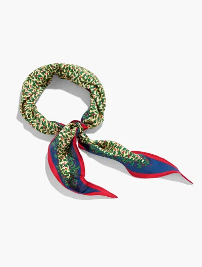 Talbots Holly Dance Diamond Silk Scarf - Ivory - 001  In Metallic