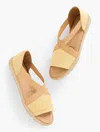 Talbots Ilyssa Elastic Straw Espadrille Flats - Corn Silk - 10m  In Corn Silk