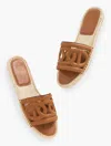 Talbots Ilyssa Links Nappa Espadrille Slides - Havana Tan - 10m