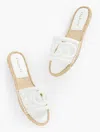 Talbots Ilyssa Links Nappa Espadrille Slides - White - 11m  In White