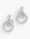 Talbots Interlock Sculptural Earrings - Silver - 001  In Silver