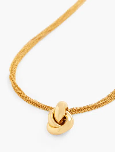 Talbots Interlocking Pendant Necklace - Gold - 001