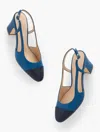 Talbots Irene Nappa Slingback Pumps - Navy Blue Dusk/indigo - 10 1/2 M  In Navy Blue Dusk,indigo