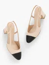 Talbots Irene Nappa Slingback Pumps - Rattan/black - 11m  In Rattan,black