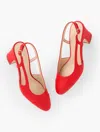 Talbots Irene Nappa Slingback Pumps - Red Pepper - 11m