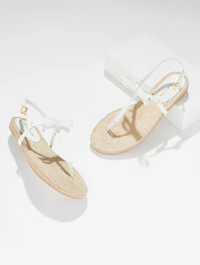 Talbots Irina Bow Nappa Espadrille Sandals - White - 9m