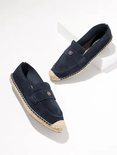 Talbots Isla Suede Espadrille Loafers - Blue - 11m