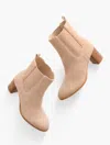 Talbots Isra Chelsea Suede Ankle Boots - Light Acorn - 11m