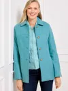 Talbots Italian Melton Wool Blend Coat - Blue Haze - 2x  In Blue Haze