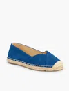 Talbots Izzy Asymmetric Suede Espadrille Flats - Navy Blue Dusk - 9m