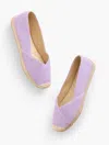 Talbots Izzy Asymmetric Suede Espadrille Flats - Spring Lilac - 10m  In Spring Lilac
