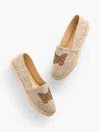 Talbots Izzy Butterfly Linen Espadrille Flats - Natural - 10m  In Natural
