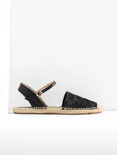 Talbots Izzy Dâorsay Espadrille Flats - Embroidered Mesh - Black - 10m
