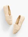 Talbots Izzy Frayed Metallic Espadrille Flats - Natural/gold - 10m  In Natural,gold