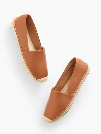 Talbots Izzy Nappa Espadrille Flats - Havana Tan - 9m