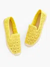 Talbots Izzy Perforated Scallop Espadrille Flats - Pear Yellow - 9m  In Pear Yellow