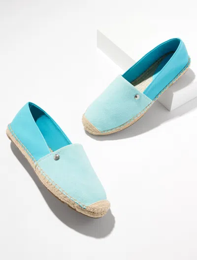 Talbots Izzy Suede Espadrille Flats - Blue/opal Blue - 11m
