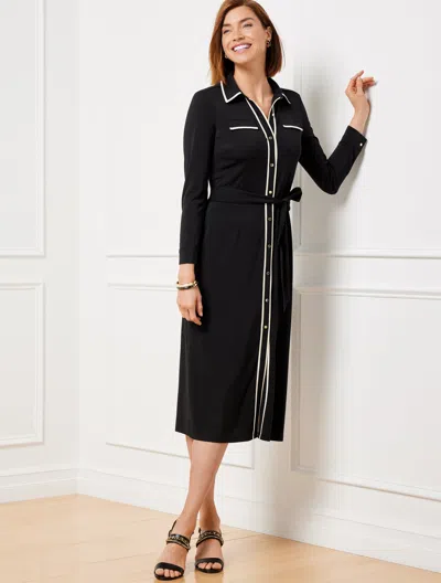 Talbots Jersey Shirtdress - Tipped - Black - 3x