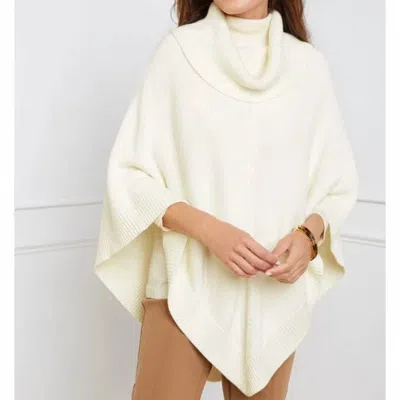 Talbots Jersey Triangle Poncho In Cream In Neutral