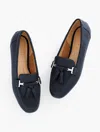 Talbots Jessie Tassel Pebble Leather Driving Moccasins Shoes - Blue - 11m