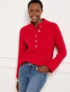 Talbots Jewel Button Henley Pullover Sweater - Red - 2x