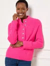 Talbots Jewel Button Henley Pullover Sweater - Stunning Pink - 2x