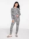 Talbots Jogger Sleep Set - Swirly Animal - Light Grey - Xl  In Gray