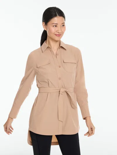 Talbots Journey Ripstop Tie-waist Shirt Jacket - Chanterelle - Xs