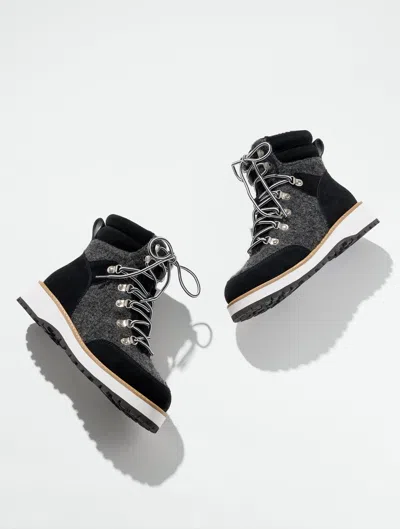 Talbots Jules Hiker Boots - Black - 5m  In Animal Print
