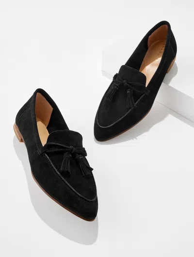 Talbots Kacey Suede Loafers - Black - 5m
