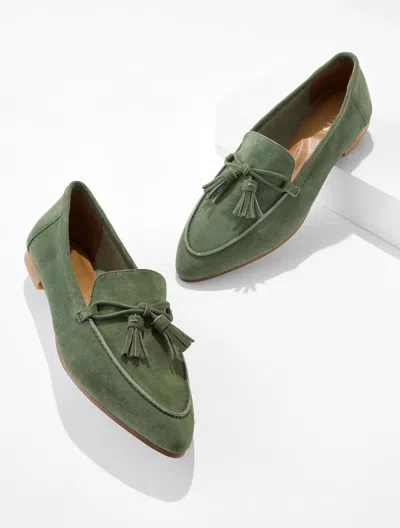 Talbots Kacey Suede Loafers - Deep Forest - 5m  In Green