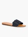 Talbots Kaia Vachetta Demi Wedge Slides - Blue - 10m  In Blue