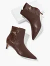 Talbots Kait Nappa Curved Heel Ankle Boots - Dark Walnut - 11m  In Multi