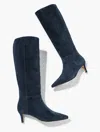 Talbots Kait Suede Tall Boots - Indigo - 11m  In Purple