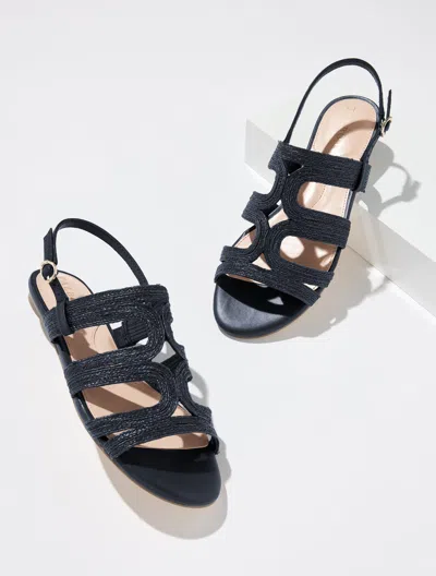 Talbots Kalen Raffia Cord Sandals - Blue - 10m