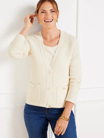 Talbots Kate Cardigan Sweater - Ivory - 1x